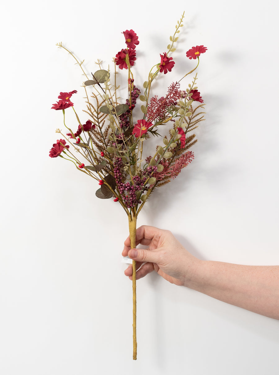 24 Inch Mixed Fall Filler Spray - Burgundy