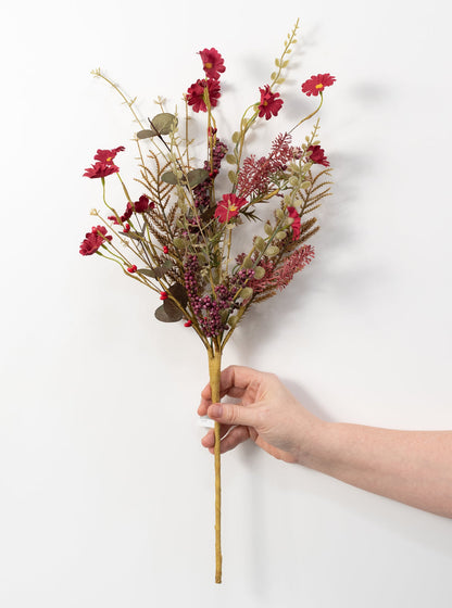 24 Inch Mixed Fall Filler Spray - Burgundy