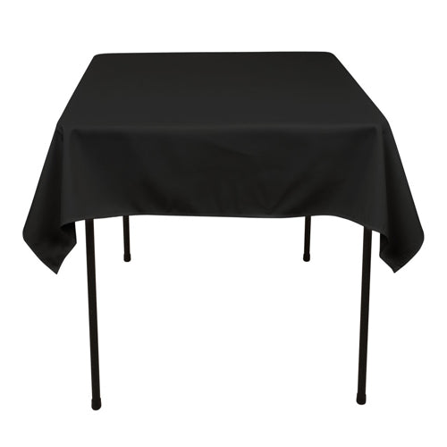 Black - 85 x 85 Square Tablecloths - 85 Inch x 85 Inch