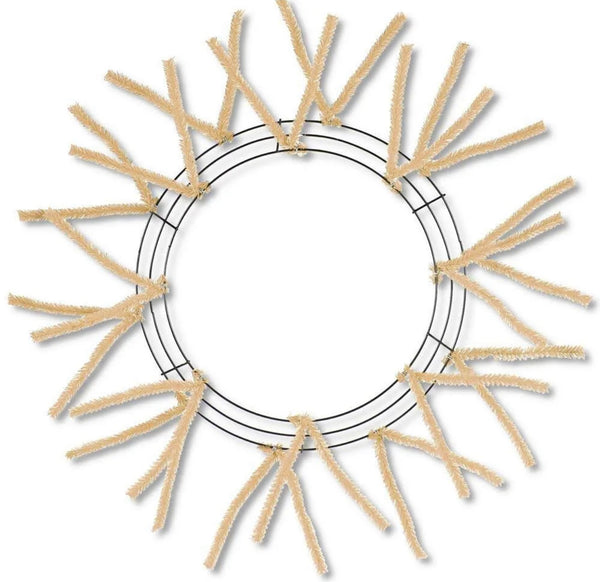 15-24" Pencil Work Wreath Form - Burlap