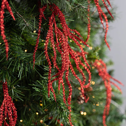 22 Inch Willow with Glittered Red