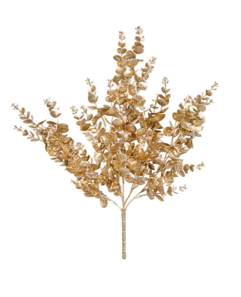 20 Inch Eucalyptus with Glitter - Champagne