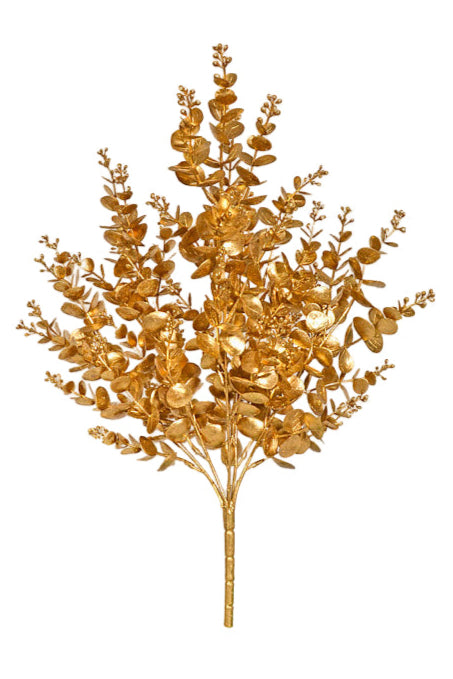 20 Inch Eucalyptus with Glitter - Gold
