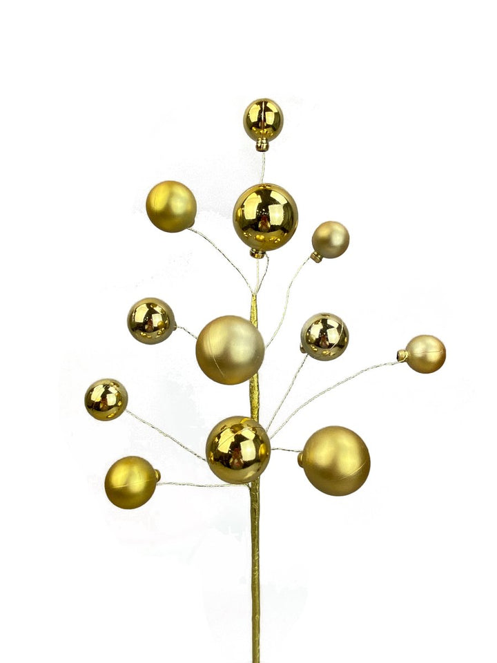 16 Inch Ornament Ball Pick - Gold