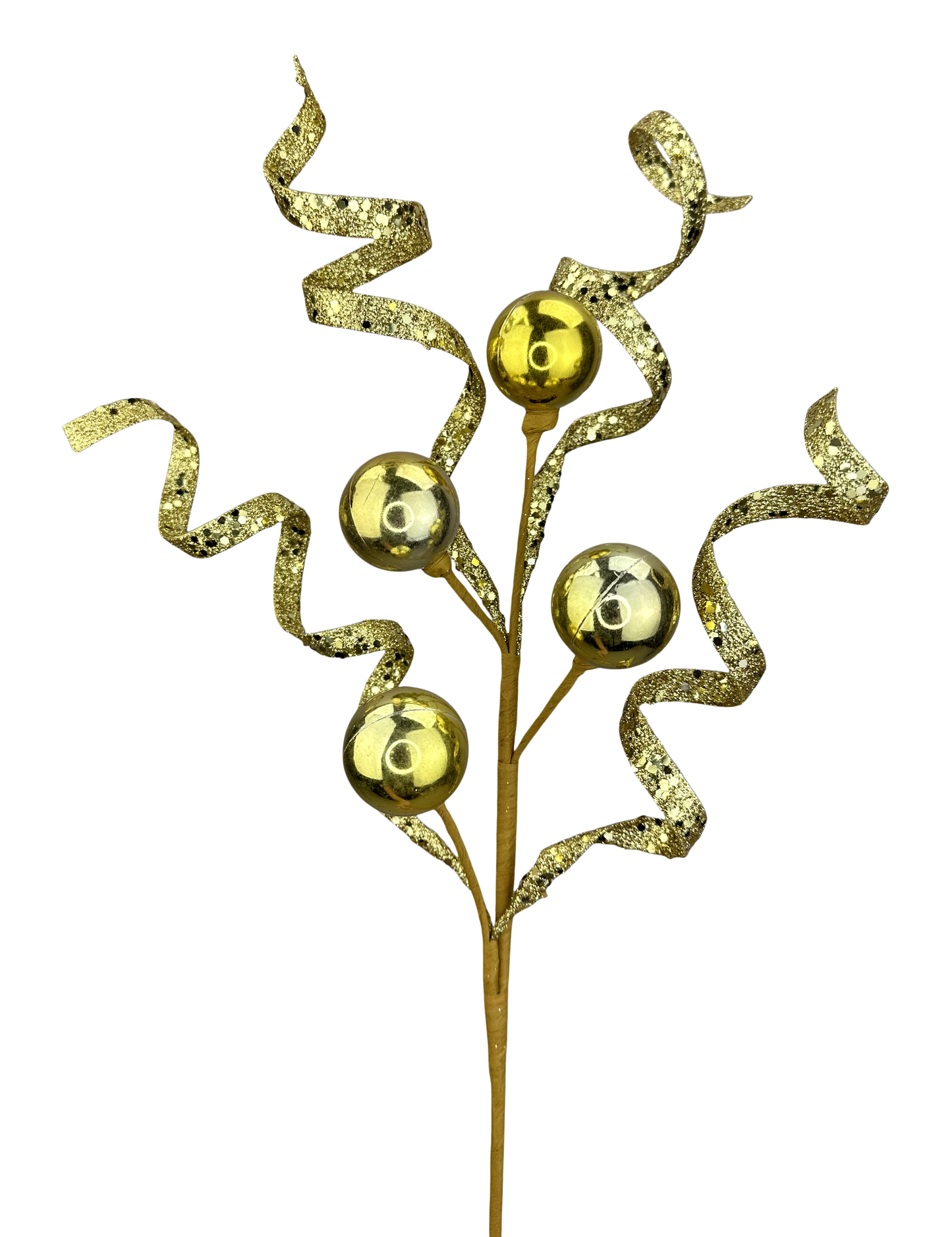 18 Inch Ball Curly Pick - Gold