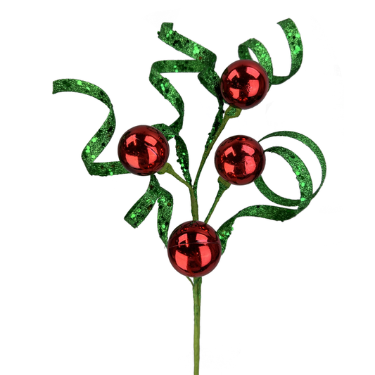 18 Inch Ball Curly Pick - Red/Green