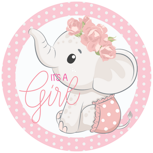 It's a Girl Baby Shower Metal / Vinyl Sign - Made in USA