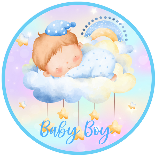 Welcome Baby Boy - Baby Shower Metal Sign: Made In USA