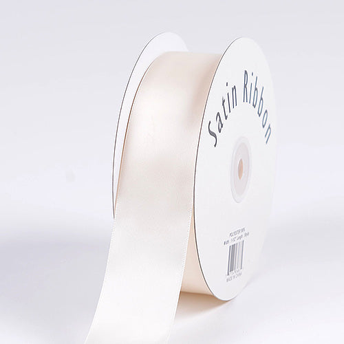 Antique White - Satin Ribbon Single Face - ( 5/8 Inch | 100 Yards ) BBCrafts.com