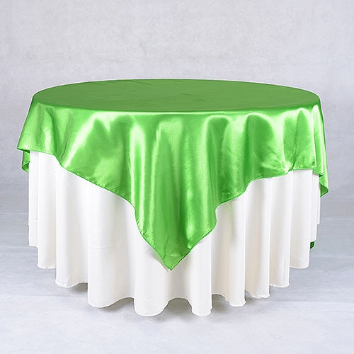 Apple - 90 x 90 Satin Table Overlays - ( 90 Inch x 90 Inch ) BBCrafts.com