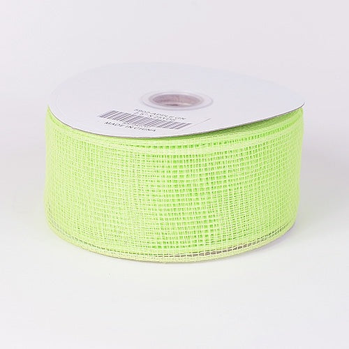 Apple - Floral Mesh Ribbon - ( 2 - 1/2 Inch x 25 Yards ) BBCrafts.com