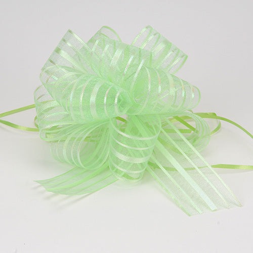 Apple Green 4 Inch Pull Bow - Pack of 12 BBCrafts.com