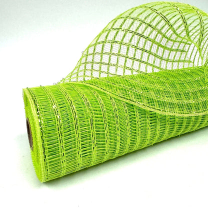 Apple Green - Deco Mesh Laser Eyelash - (21 Inch x 10 Yards) BBCrafts.com