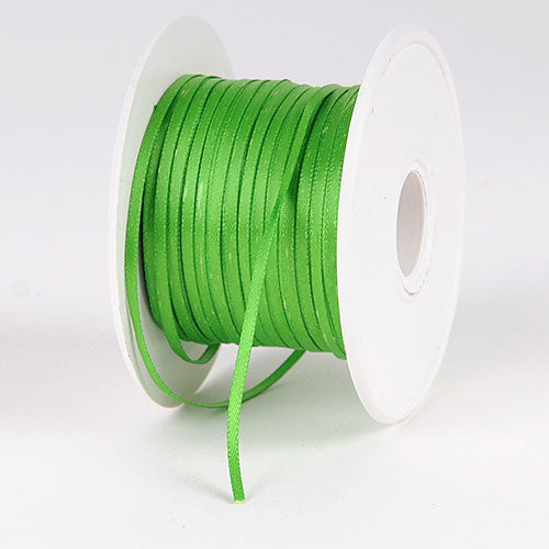Apple Green Satin Ribbon - ( W: 1/16 Inch | L: 300 Yards ) BBCrafts.com