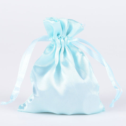 Aqua Blue - Satin Bags - ( 4x5 Inch - 10 Bags )