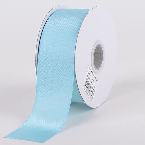 Aqua Blue - Satin Ribbon Double Face - ( W: 1 - 1/2 Inch | L: 25 Yards ) BBCrafts.com