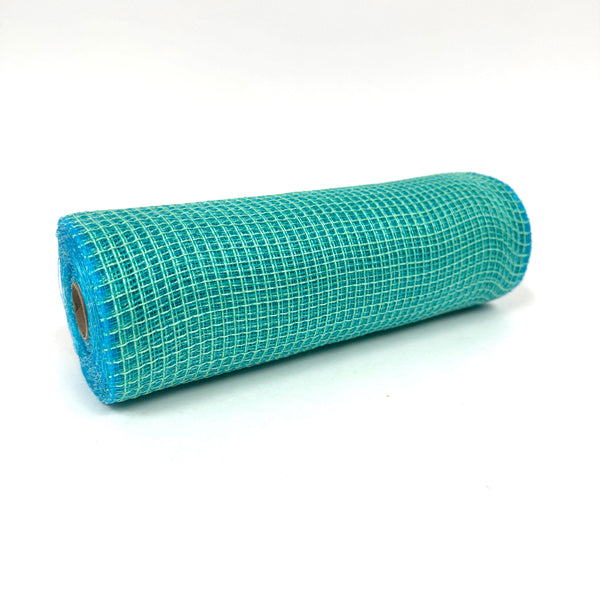 Aqua Fabric Deco Mesh - 10 Inch x 10 Yards BBCrafts.com