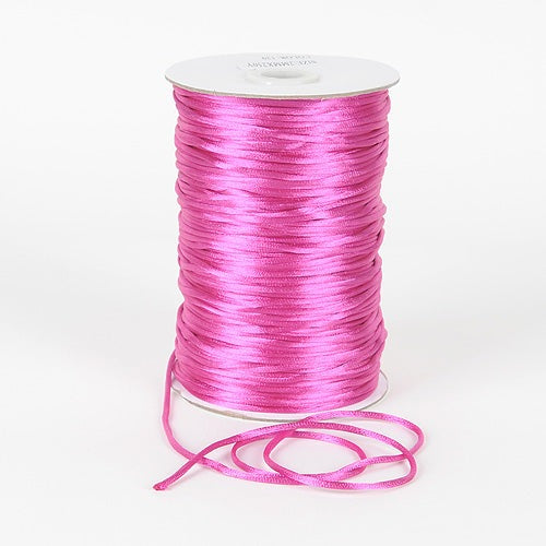 2mm x 250 Yards Fuchsia Satin Rat Tail Cord