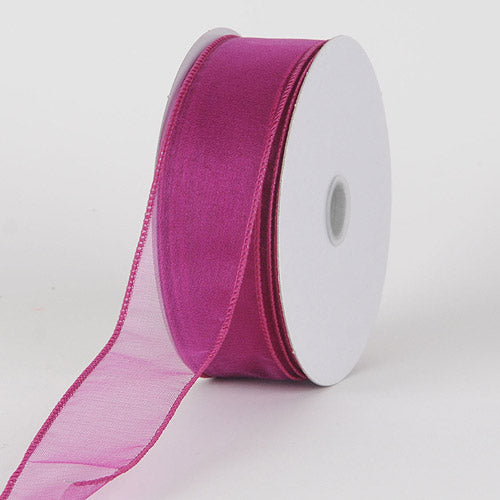 Azalea - Organza Ribbon Thick Wire Edge 25 Yards - ( 2 - 1/2 Inch | 25 Yards ) BBCrafts.com