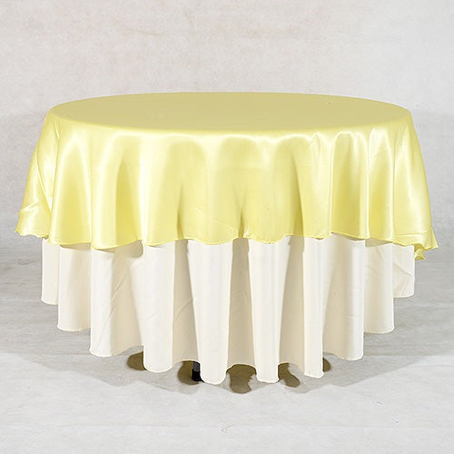 Baby Maize - 90 Inch Satin Round Tablecloths BBCrafts.com