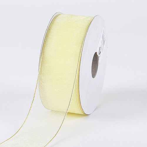 Baby Maize - Sheer Organza Ribbon - ( 7/8 Inch | 25 Yards ) BBCrafts.com