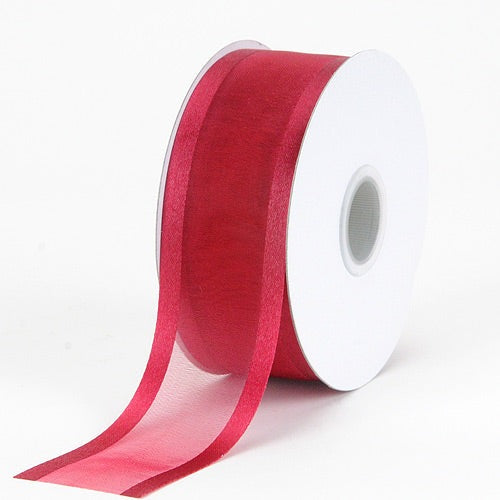 Beauty - Organza Ribbon Two Striped Satin Edge - ( 5/8 Inch | 25 Yards ) BBCrafts.com