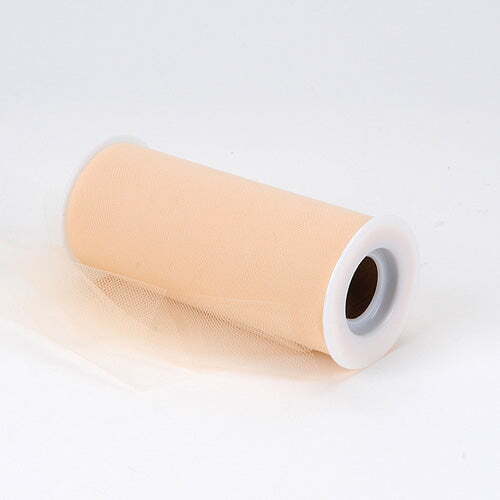 Beige - Premium Tulle Fabric ( 6 Inch | 25 Yards ) BBCrafts.com