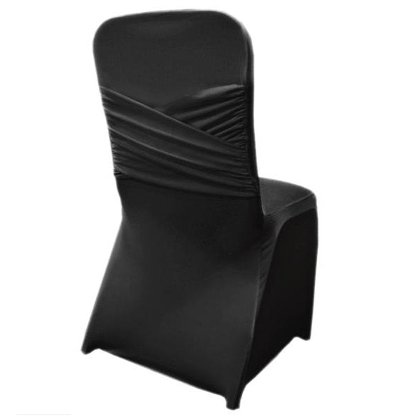 Black - Madrid Spandex Chair Cover - ( Chair Cover ) BBCrafts.com
