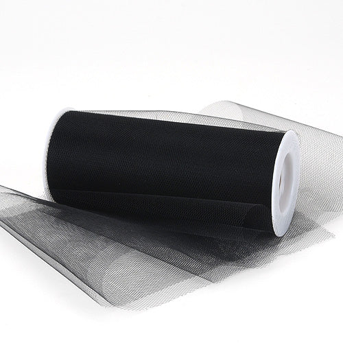 black tulle fabric roll 6-inch 74.64-foot tulle ribbon mesh spool