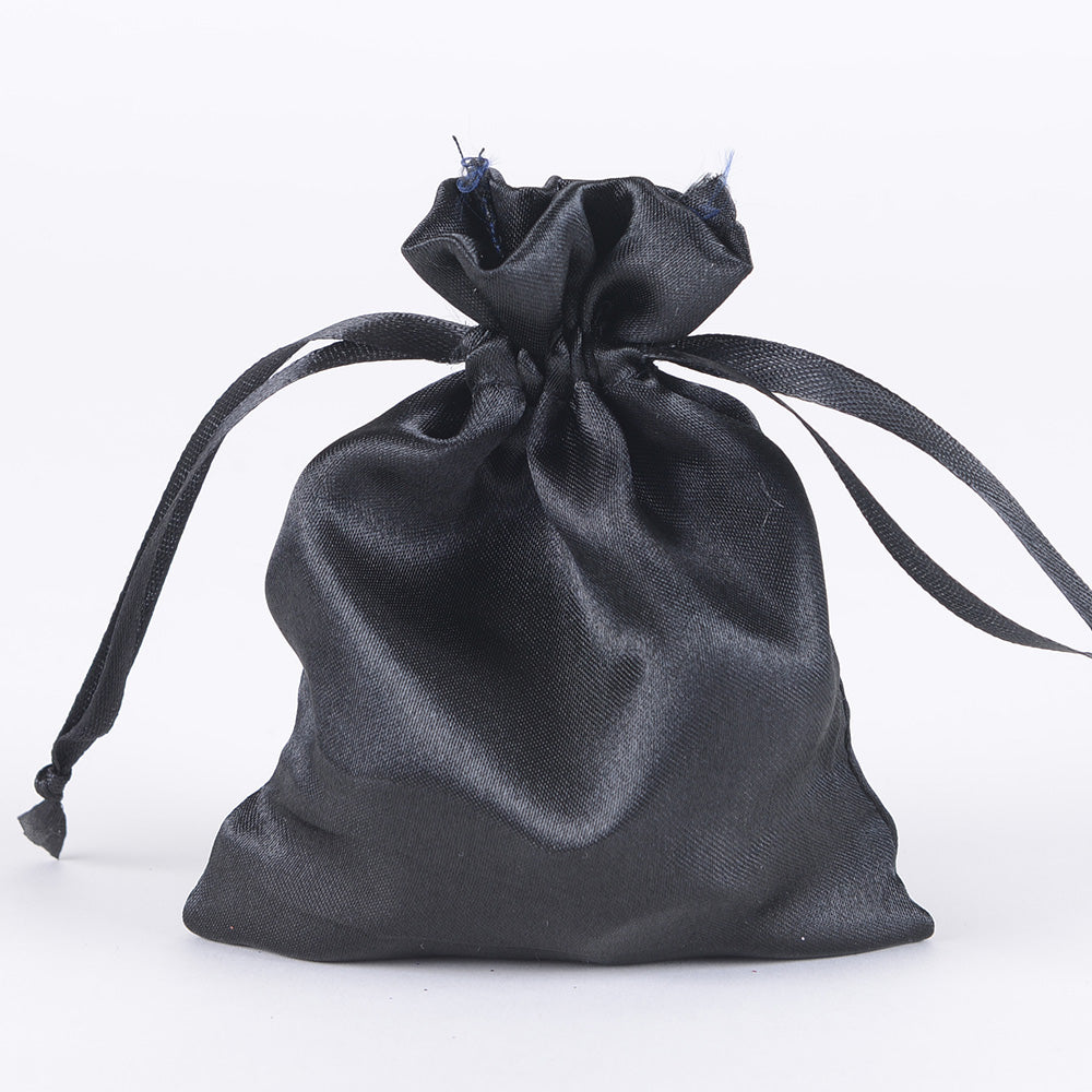 Black - Satin Bags - ( 4x5 Inch - 10 Bags )