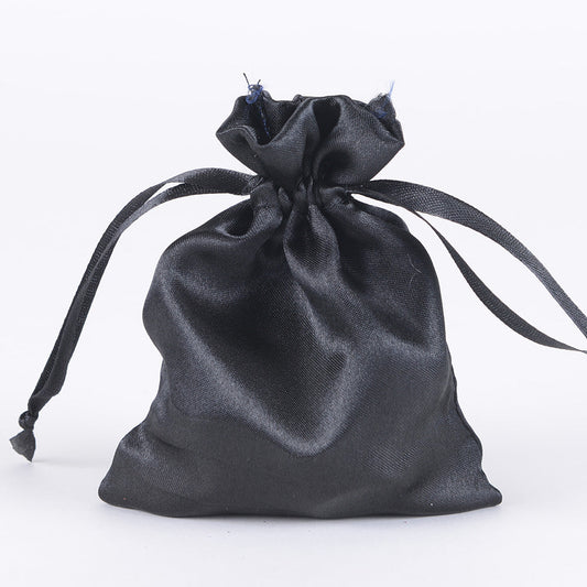 Black - Satin Bags - ( 4x5 Inch - 10 Bags )