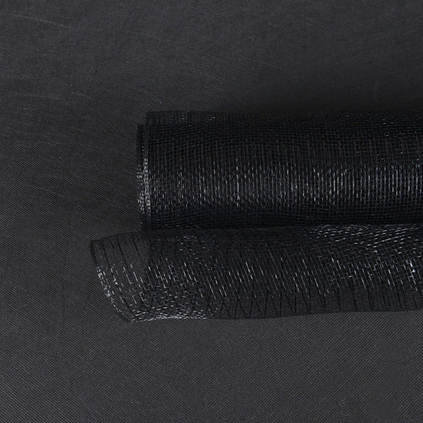 Black with Black - Deco Mesh Wrap Metallic Stripes - ( 21 Inch x 10 Yards ) BBCrafts.com