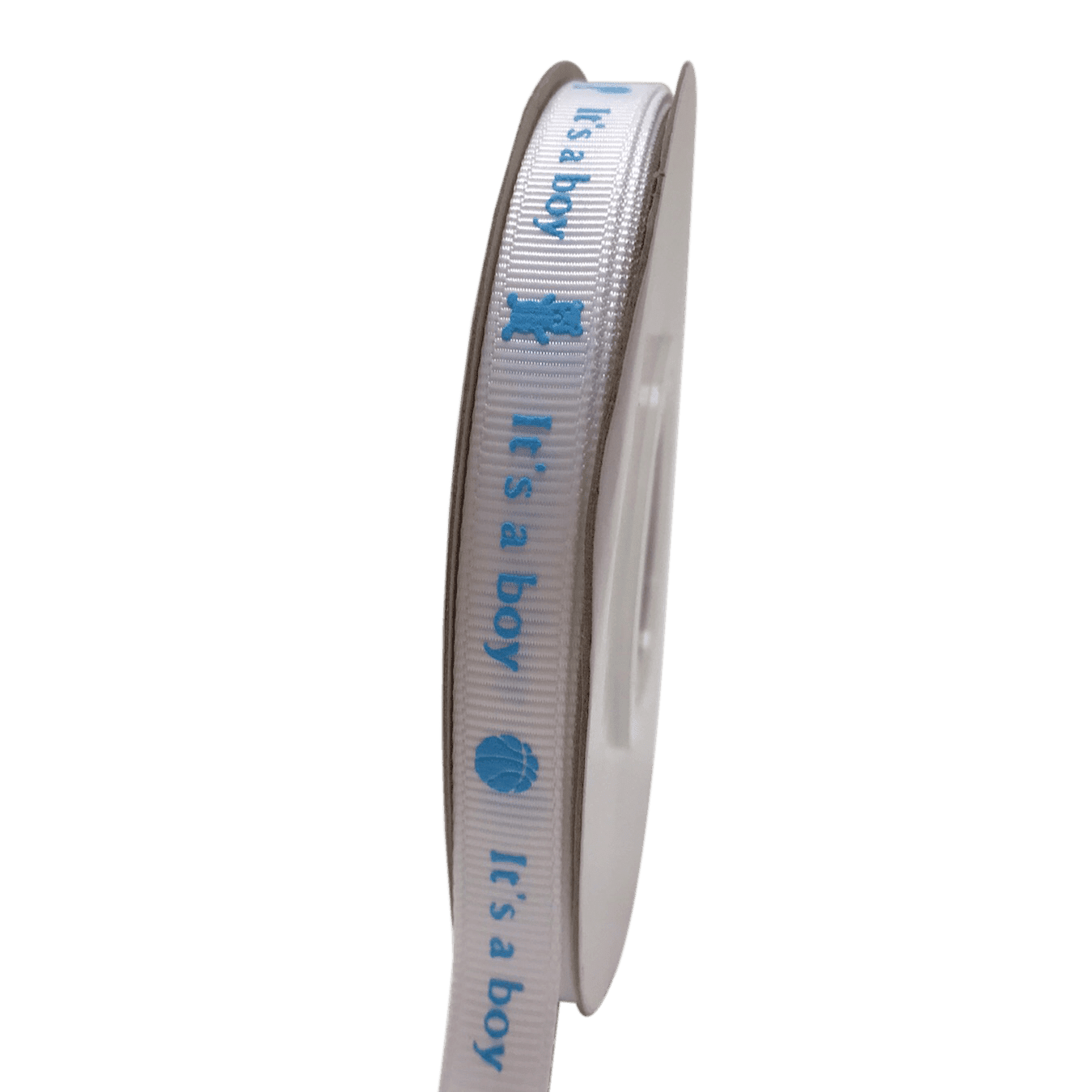 Blue - It's a boy - Grosgrain Ribbon Baby Design ( W: 3/8 Inch | L: 25 Yards ) BBCrafts.com