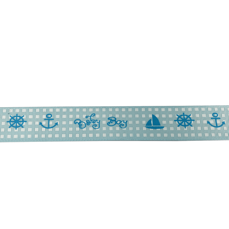 Boy Sails Boats Blue - 7/8''x25yds BBCrafts.com