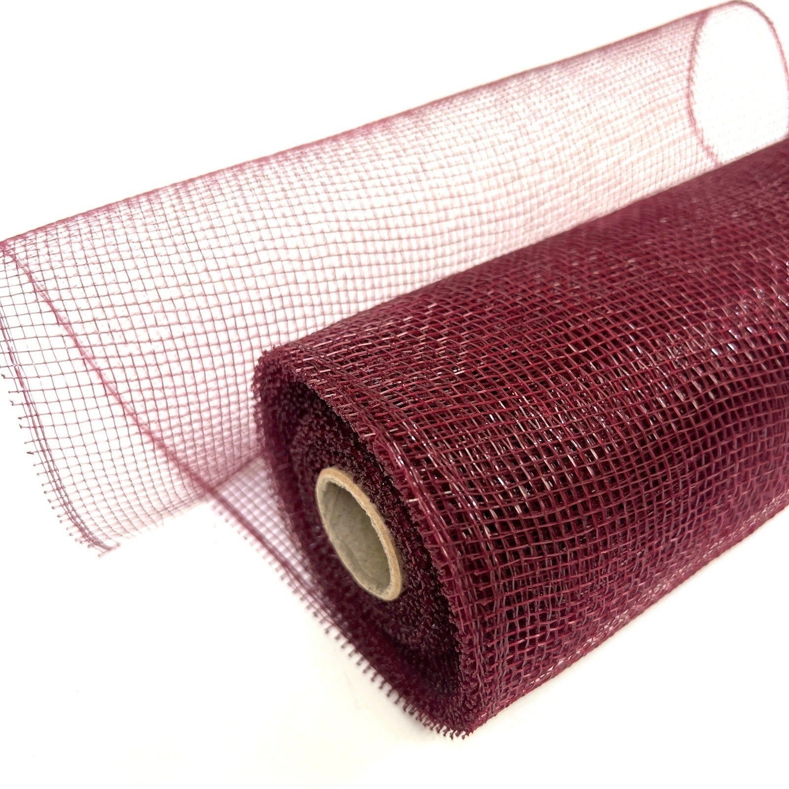 Burgundy - Floral Mesh Wrap Solid Color - ( 10 Inch x 10 Yards ) BBCrafts.com