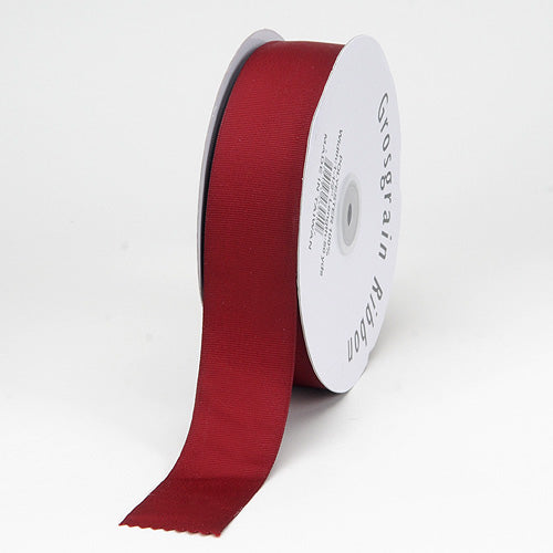 Burgundy - Grosgrain Ribbon Solid Color - ( 1/4 Inch | 50 Yards ) BBCrafts.com