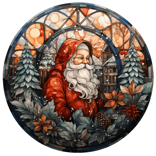 Christmas Santa Metal / Vinyl Sign - Made in USA