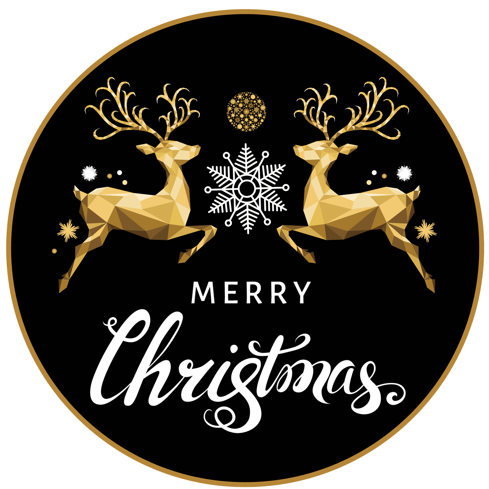 Christmas Deer Merry Christmas Metal / Vinyl Sign - Made in USA