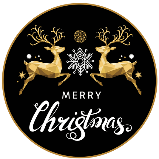Christmas Deer Merry Christmas Metal / Vinyl Sign - Made in USA
