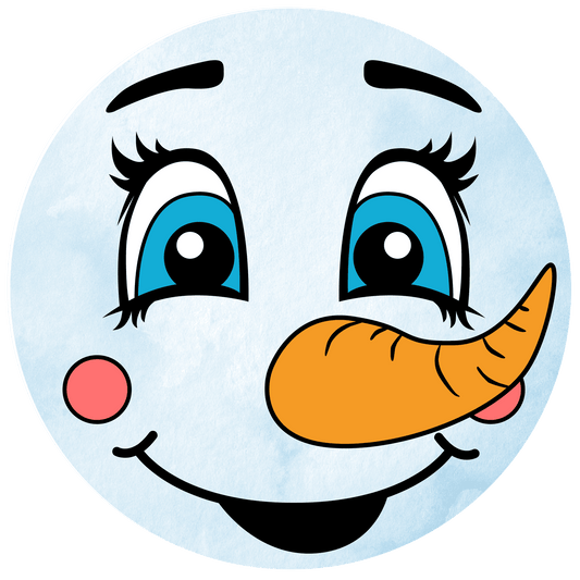 Christmas Snowman Face Metal / Vinyl Sign - Made in USA