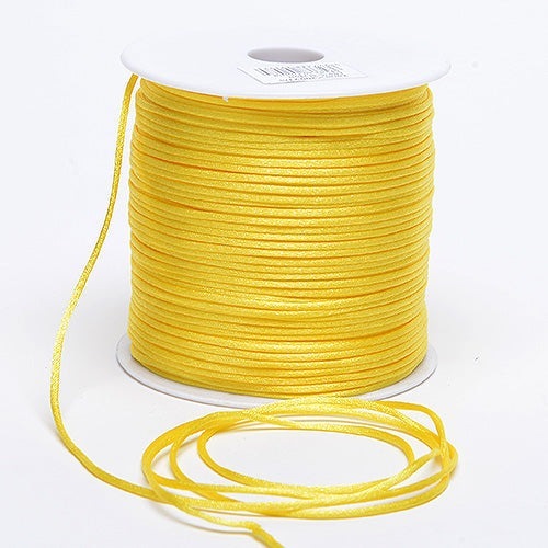 Canary - 3mm Satin Rat Tail Cord - ( 3mm x 100 Yards ) BBCrafts.com