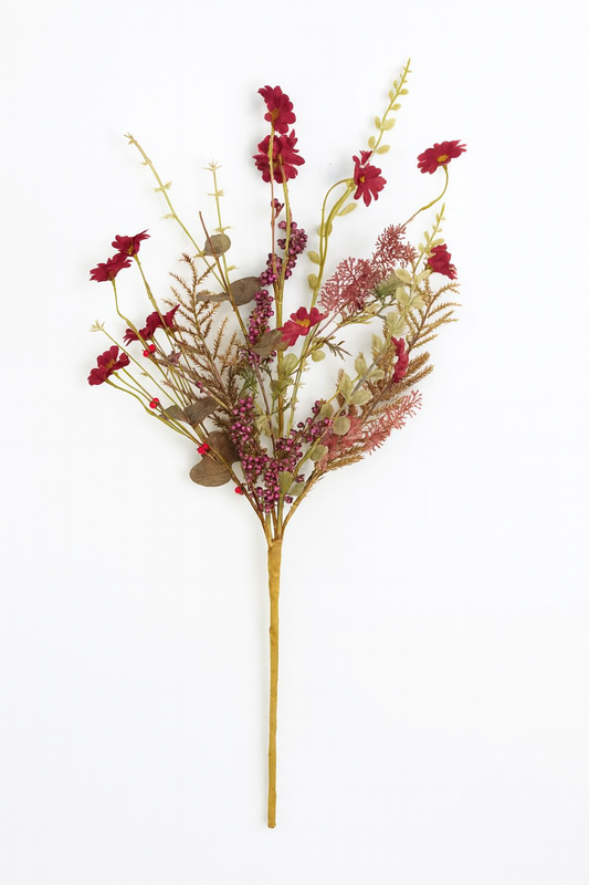 24 Inch Mixed Fall Filler Spray - Burgundy