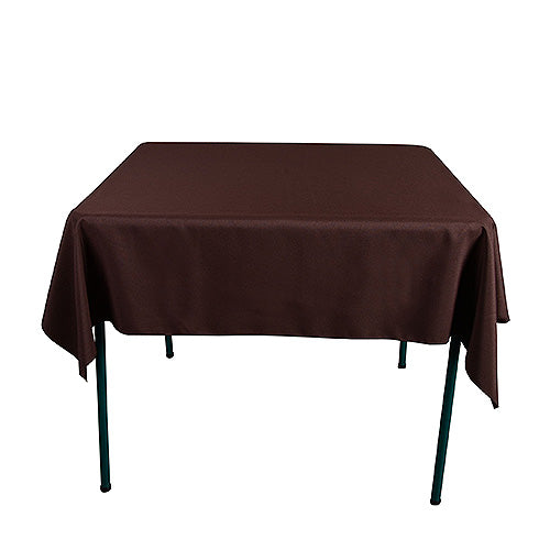 Chocolate Brown - 85 x 85 Square Tablecloths - ( 85 Inch x 85 Inch ) BBCrafts.com