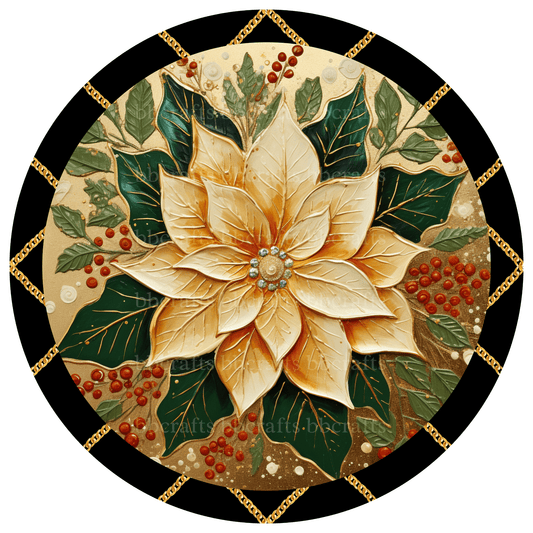 Christmas Flower Metal / Vinyl Sign - Made in USA