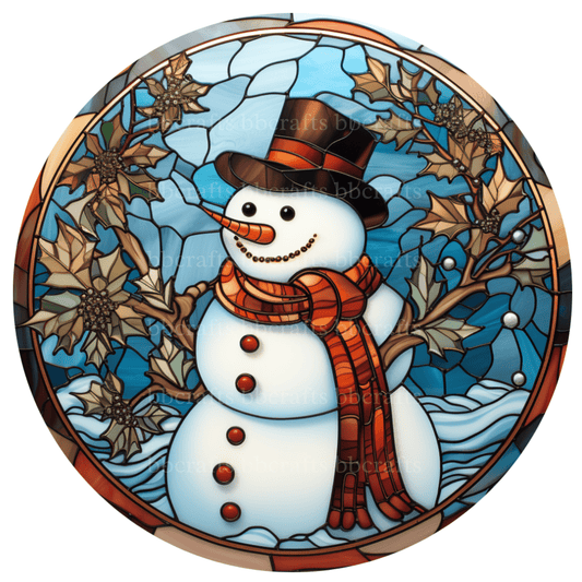 Christmas Snowman Metal / Vinyl Sign - Made in USA