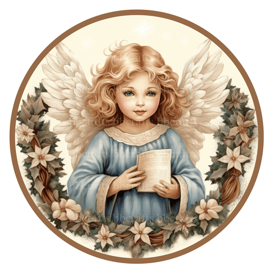 Christmas Baby Angel Metal / Vinyl Sign - Made in USA