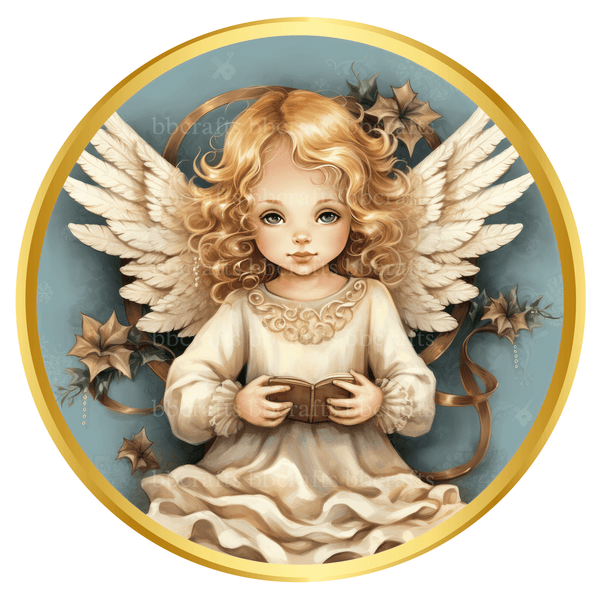 Christmas Metal Sign: BABY ANGEL - Made In USA BBCrafts.com
