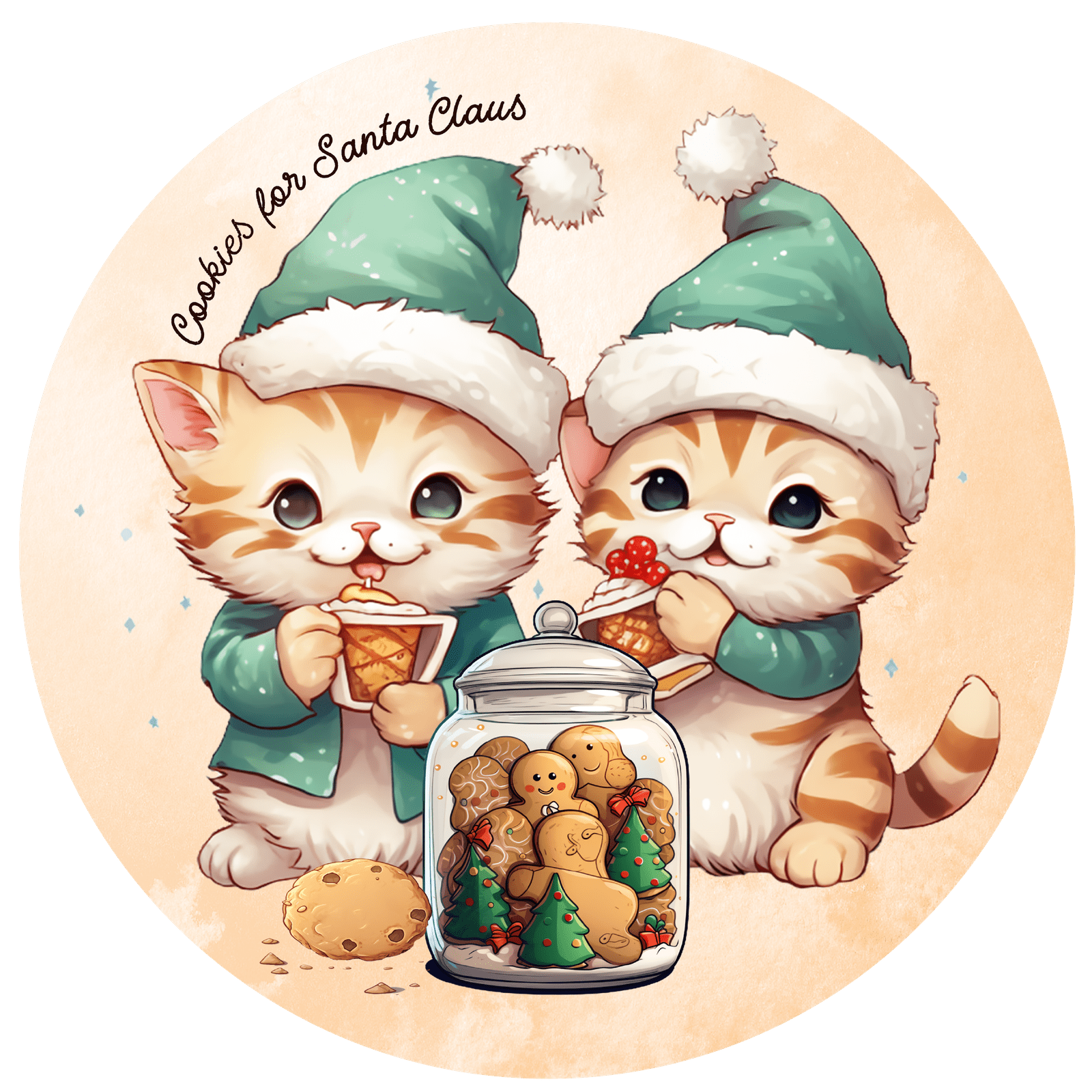 Christmas Metal Sign: CATS - Wreath Accent – BBCrafts.com