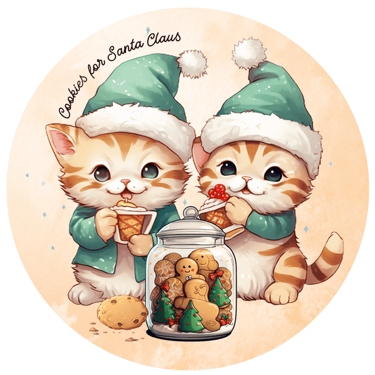 Christmas Cats Metal / Vinyl Sign - Made in USA