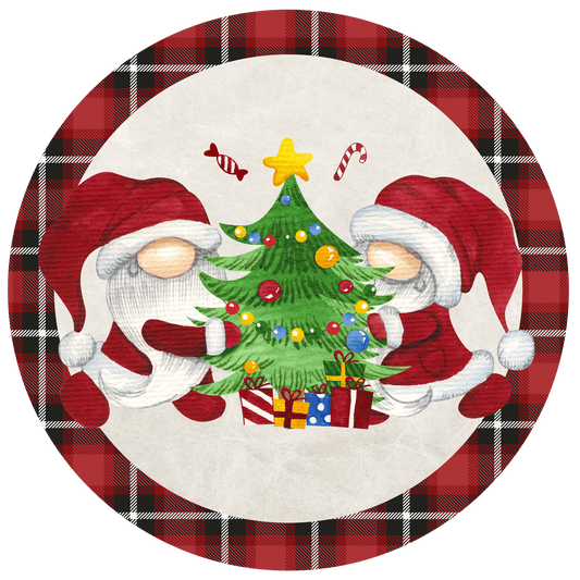 Christmas Gnome Metal / Vinyl Sign - Made in USA